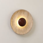 Halo Travertine Wall Light