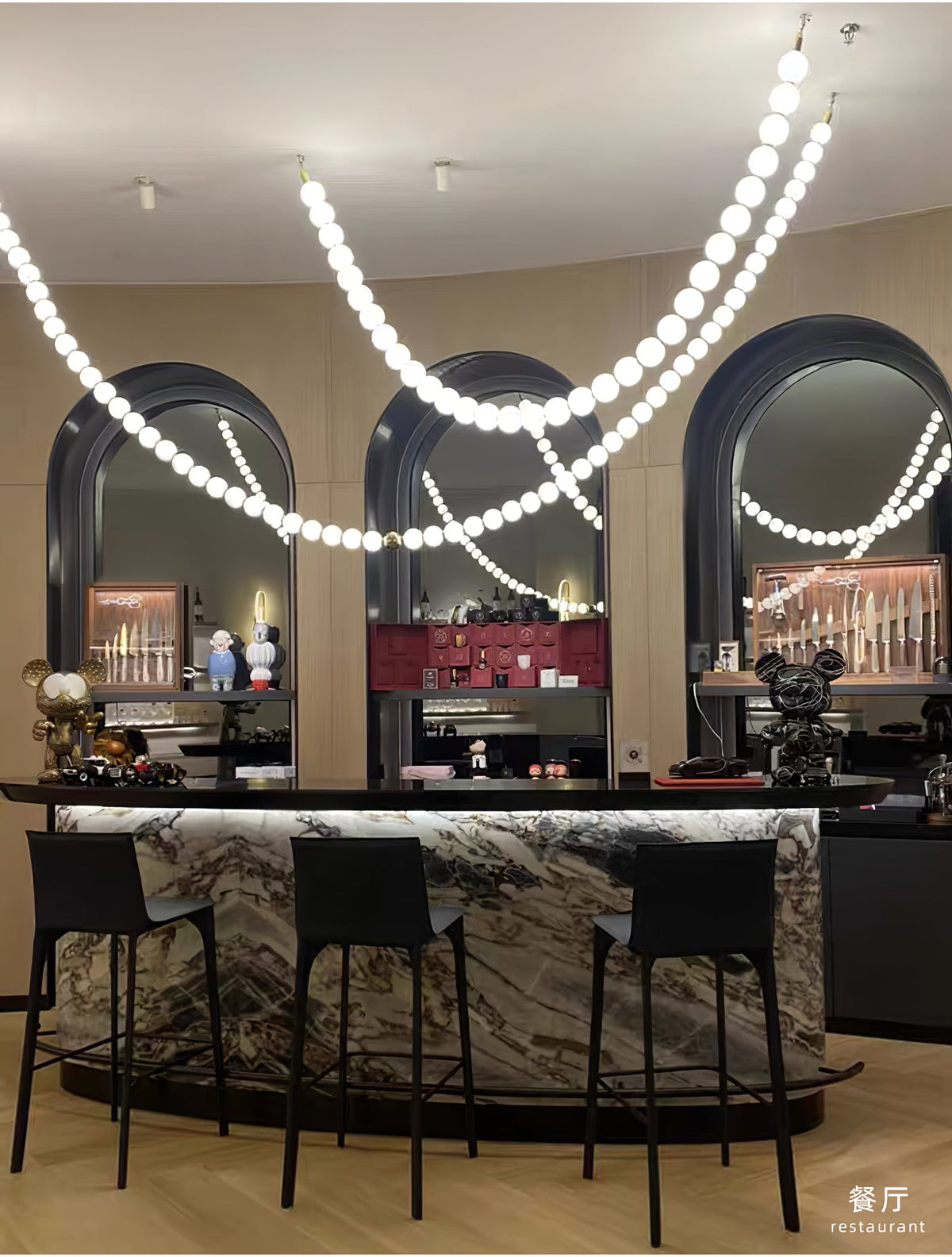 Pearl Necklace Balls Chandelier