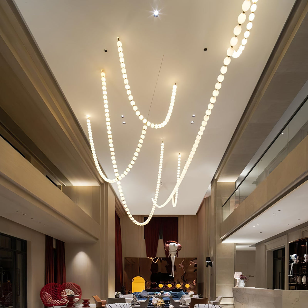 Pearl Necklace Balls Chandelier
