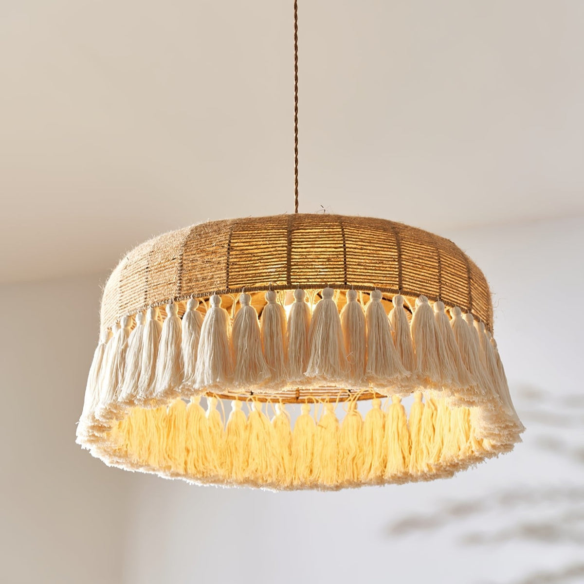 Handwoven Jute Pendant Light