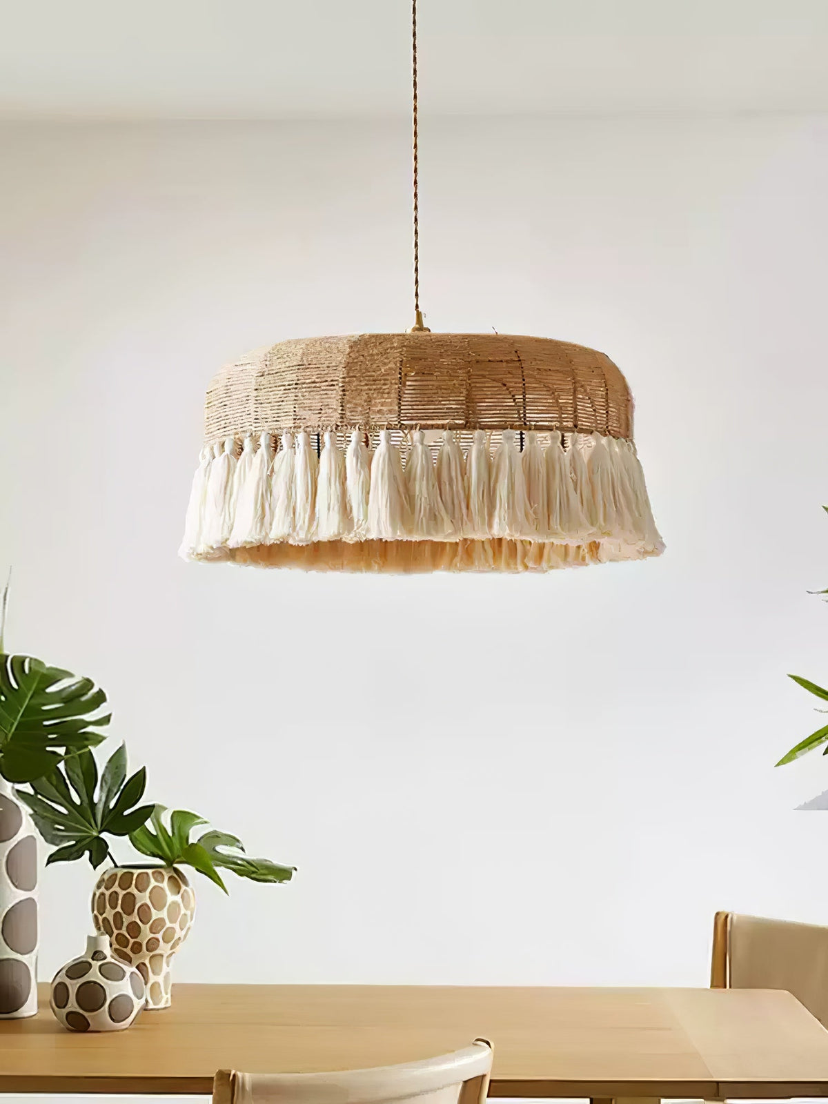 Handwoven Jute Pendant Light