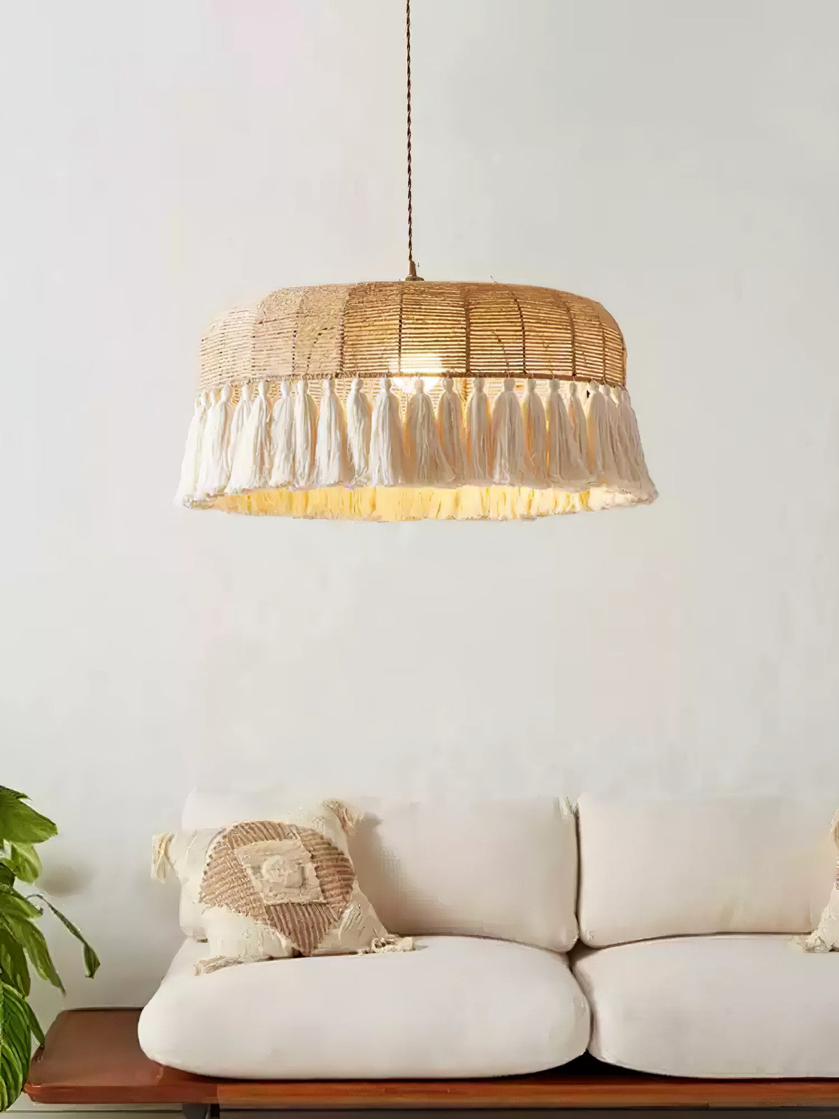 Handwoven Jute Pendant Light