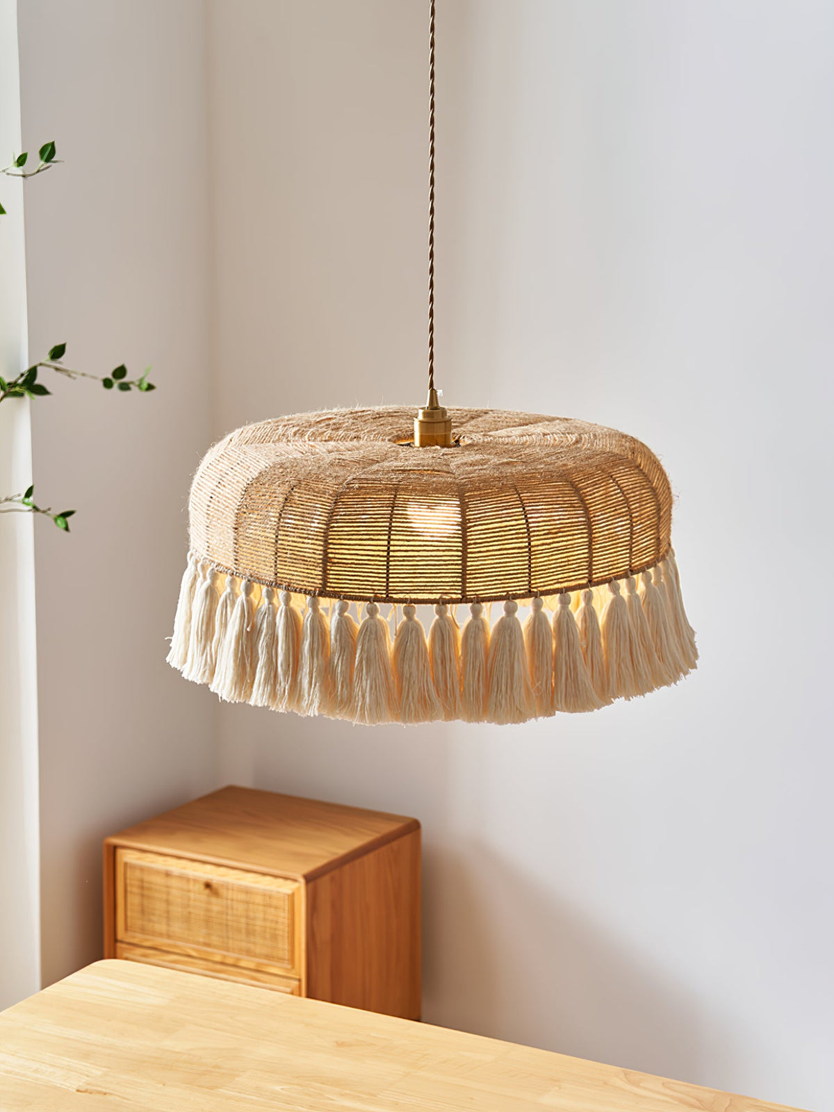 Handwoven Jute Pendant Light
