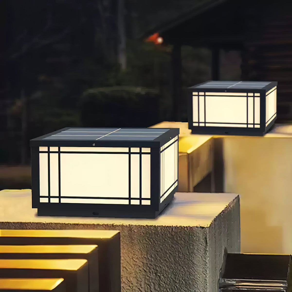 Harrison Solar Cube Outdoor Lamp