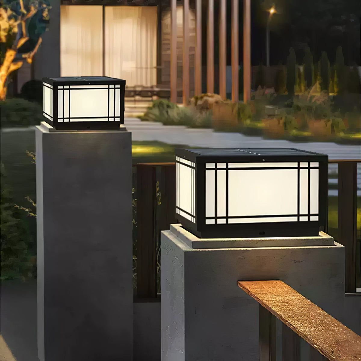 Harrison Solar Cube Outdoor Lamp