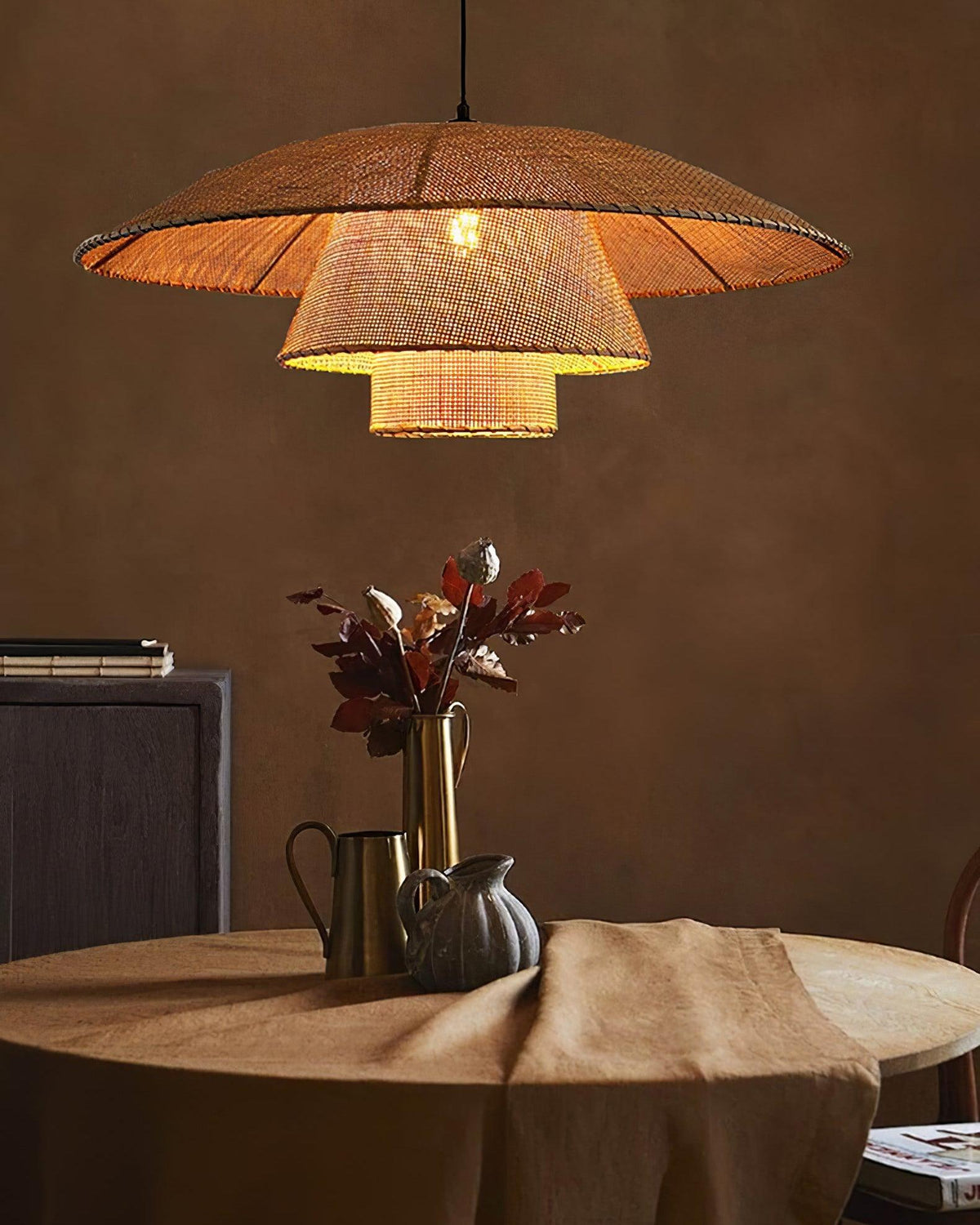 Hat Weave Rattan Pendant Lamp