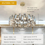 Crystal LED Chandelier for Elegant Living Room, Dining, Bedroom, Kitchen