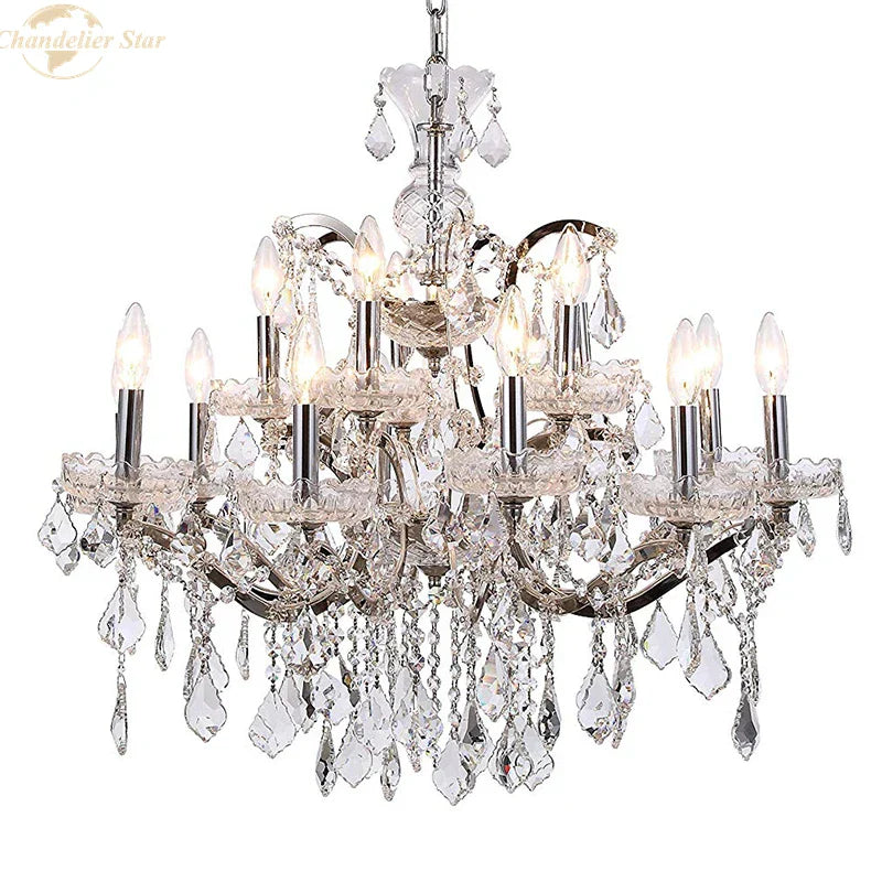 Rococo Crystal Chandelier LED Candle Vintage Luxury Lighting