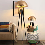 Coyote Gold Tripod Floor Lamp for Home Decor in Living Room or Bedroom