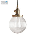 Clear Glass Globe Pendant Lights E27 Hanglamp for Living Room Loft