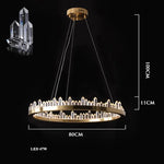 Golden Crystal LED Chandelier for Modern Dining Room