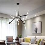 Branch Suspension Pendant Light - Gold Black G9 LED Iron Glass Fixture