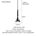 Rain Chrome Pendant Light for Dining Room Minimalism Decor Kitchen Loft