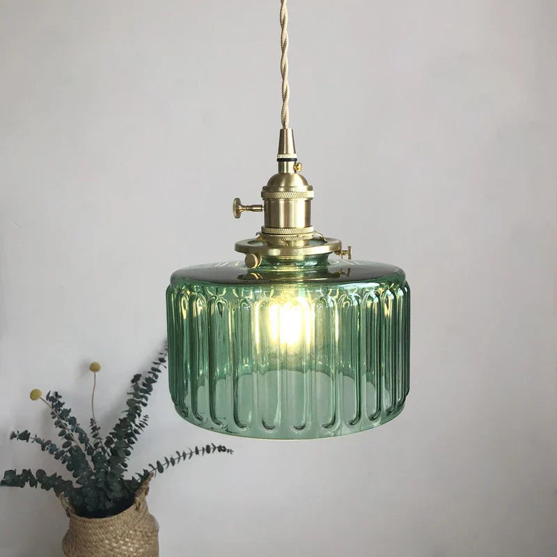 Brass Pumpkin LED Pendant Light - Japanese Style Bedroom Suspension