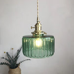 Brass Pumpkin LED Pendant Light - Japanese Style Bedroom Suspension