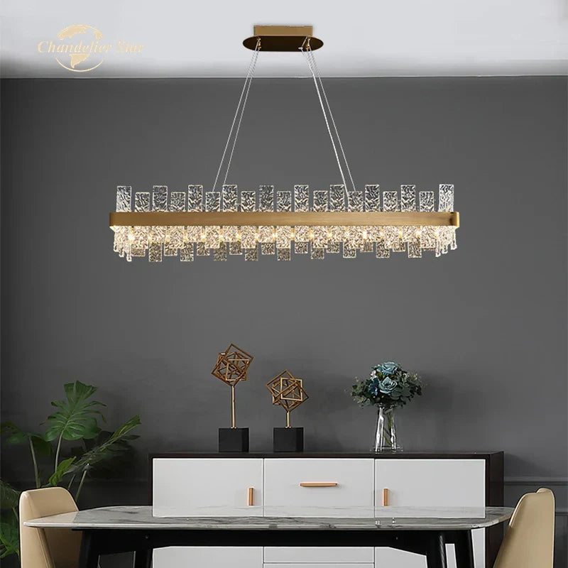 LED Round Glass Chandelier: Modern Nordic Stainless Steel Pendant Light for Bedroom & Living Room