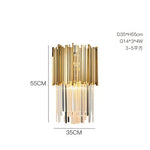 Golden Stainless Steel Crystal Chandelier for Elegant Foyer Lighting