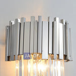 Crystal Clear LED Wall Sconce Chrome Silver Gold Wall Light for Bedroom