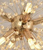 Nordic Dandelion Crystal LED Chandelier: Modern Sunflowers Pendant Light for Bedroom & Living Room
