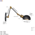 Afralia™ Swing Arm Industrial Wall Sconce Vintage Home Lighting White Retrouxe
