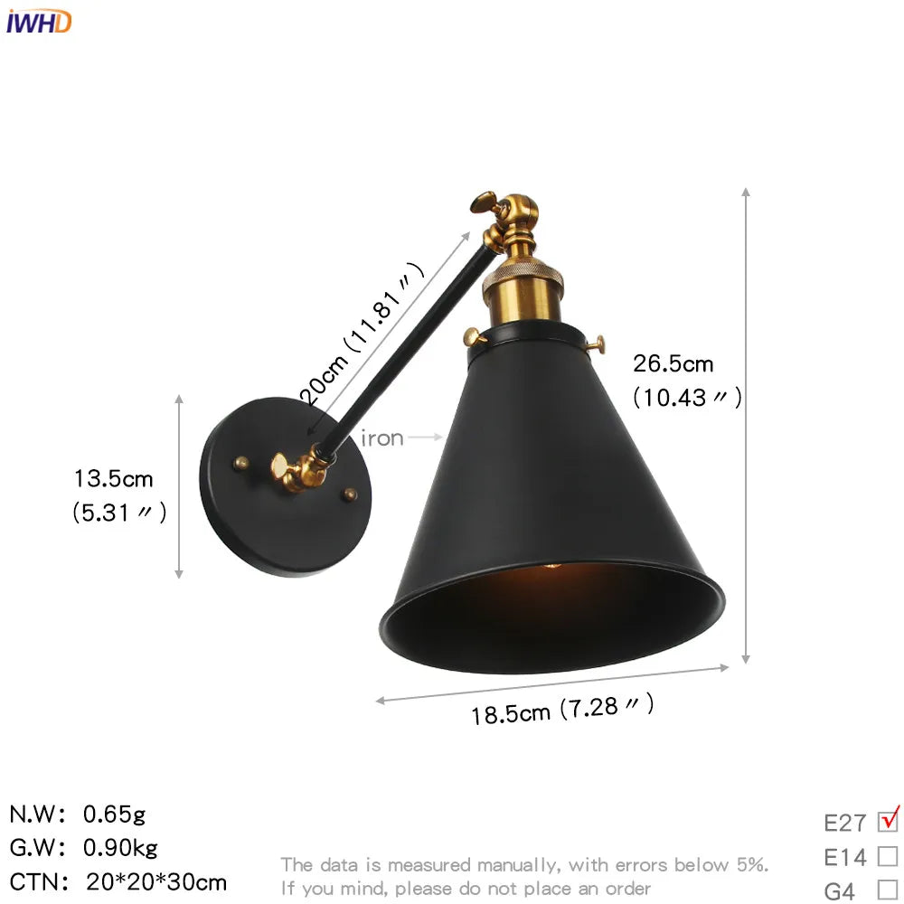 Retro Wall Sconce Light Up Down Loft Industrial Vintage Lamp