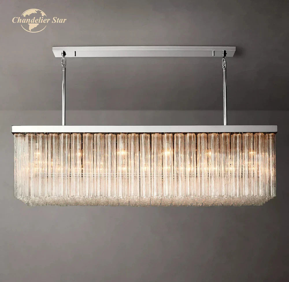 Cielo Rectangular LED Chandelier for Living Dining Kitchen Island Lamps