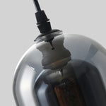 Smoke Grey Glass Chandelier for Living room Bedroom Kitchen Coffee Shop Light