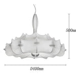 Zeppelin Silk Chandelier: Hand-Woven Modern Japanese Country Style Dining Room Lamp