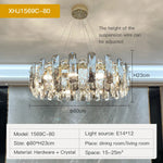 Crystal LED Chandelier for Elegant Living Room, Dining, Bedroom, Kitchen