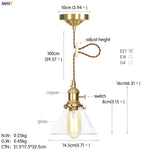 Nordic White Glass Pendant Lights with Japan Copper Finish