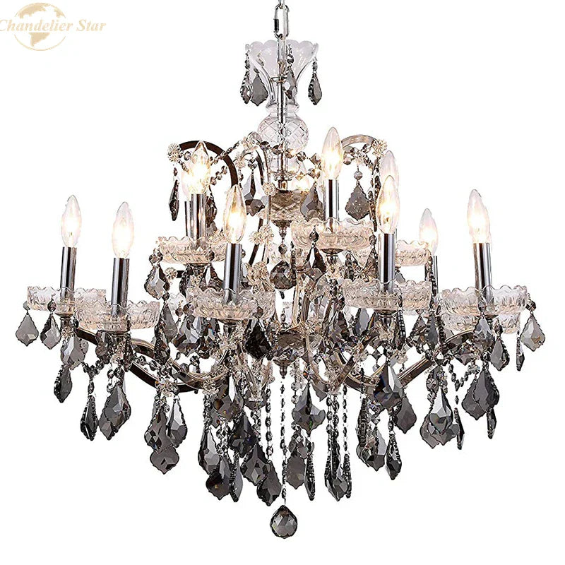 Rococo Crystal Chandelier LED Candle Vintage Luxury Lighting