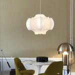 Viscontea White Fabric Chandelier for Elegant Living Spaces