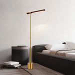 Linear Wood LED Floor Lamp | Modern Minimalist Designer Vertical Loft Floor Light