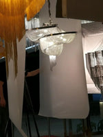 Art Deco LED Retro Vintage Aluminum Chain Chandelier Lighting Suspension