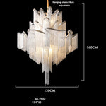 Retro Vintage LED Aluminum Chandelier Lighting in Gold Chrome Silver