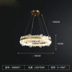 Golden Stainless Steel LED Designer Chandelier for Dining Room
