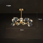 Crystal Copper Round Chandelier: Elegant LED Suspension Lamp for Dinning Room