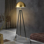 Coyote Gold Tripod Floor Lamp for Home Decor in Living Room or Bedroom