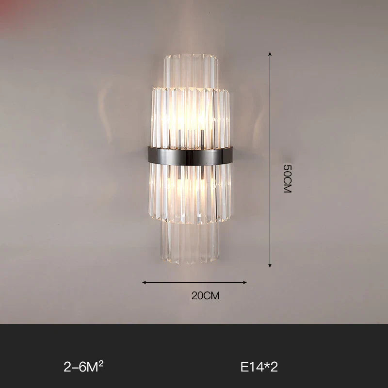 Gold Black LED Wall Sconce Light for Bedroom Corridor