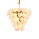 LED Agate Chandelier Lighting for Foyer - Colorized Designer Lamps