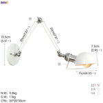 Antique Black Wall Lamp Vintage Industrial Sconce LED Applique Murale