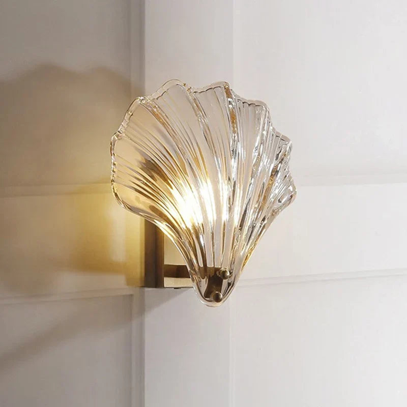 Crystal Shell Wall Light: Minimalist LED Lighting for Bedroom, Study, Living Room