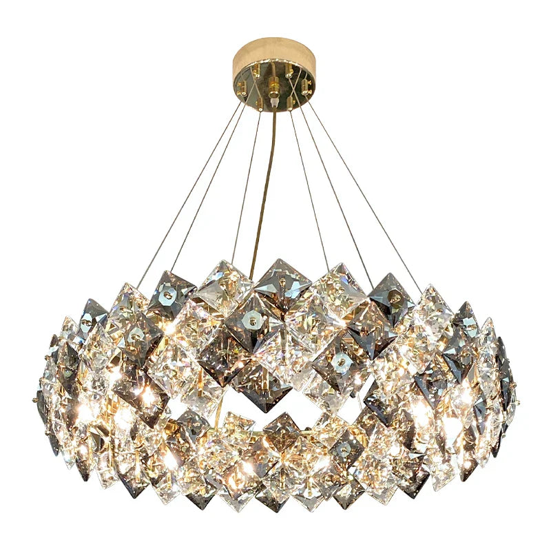 Crystal Chandelier: High-End LED Pendant Light for Living Room, Dining Room & Kitchen