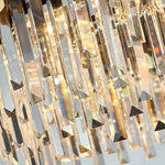 Art Deco Golden Black Crystal Pendant Lights for Dinning Room