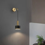Modern Black Gold Adjustable Wall Lamp Sconce for Indoor Reading E27