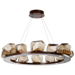 Stone Design G4 LED Round Chandelier for Modern Foyer Lighting