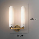 Modern Art Deco LED Wall Sconce Copper Gold White Bedroom Foyer Light