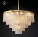 Glace Modern Glass Chandelier for Living Dining Room, Farmhouse Hanging Lamp