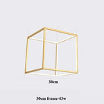 Luxury Golden Square LED Chandelier | Modern Art Design for Living Room Lobby