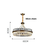 Gold Stainless Steel Crystal Chandelier for Dinning Room